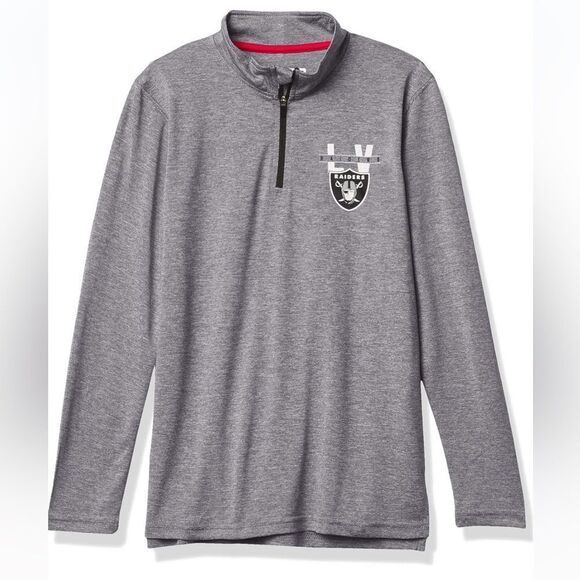 Las Vegas Raiders youth NFL quarter zip pullover EUC - Picture 1 of 5